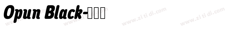 Opun Black字体转换 Opun Black字体转换